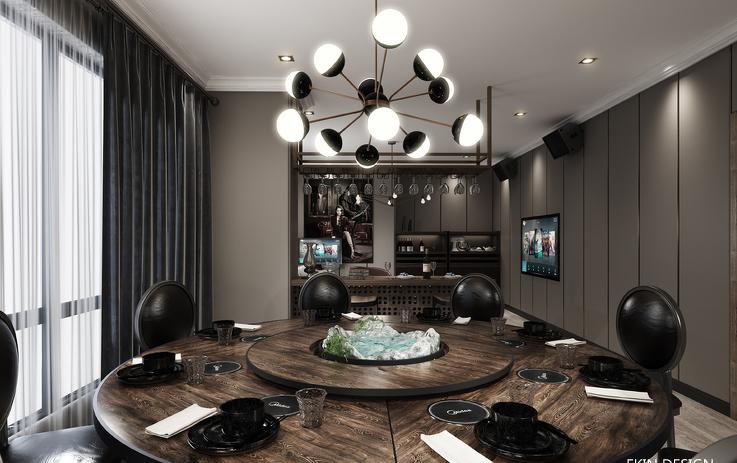 
冯易进设计作品——澳门麟轩红酒会所。 -0