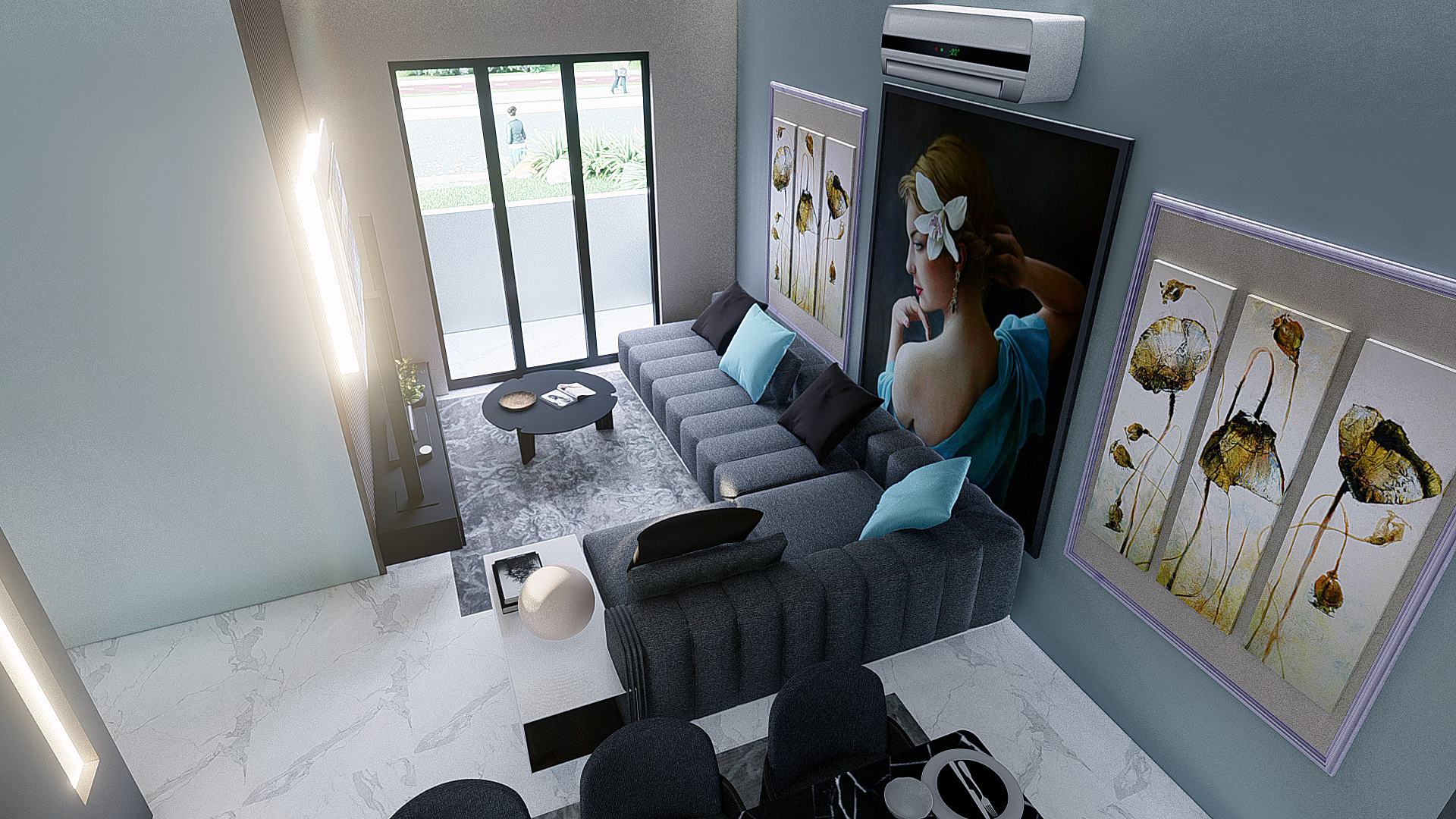 تصميم لوحده 90 متر اسكان اجتماعي بجمهورية مصر العربيه-1