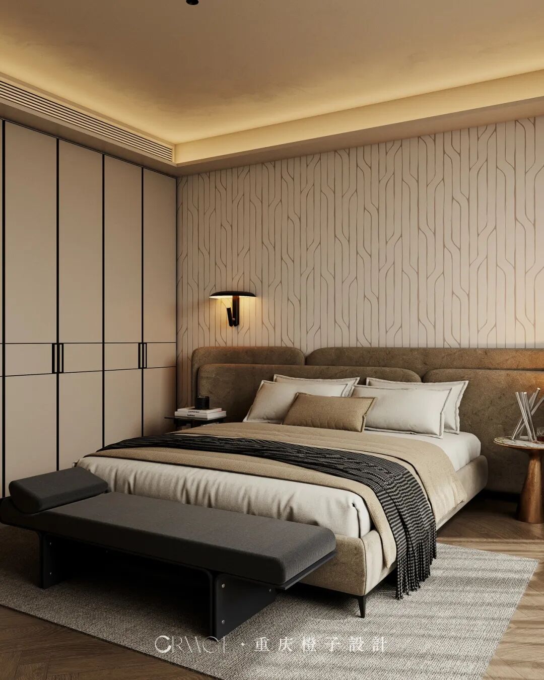 橙子新作||国宾壹号院——醇境·融邸，暖木鎏金-45