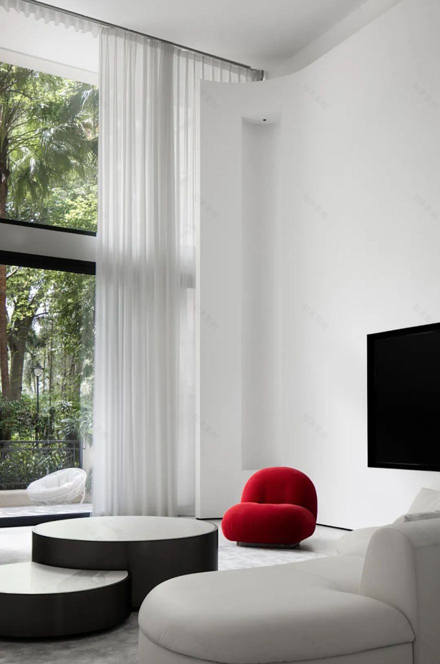 1030㎡现代简约·解构主义与留白美学的空间叙事-2