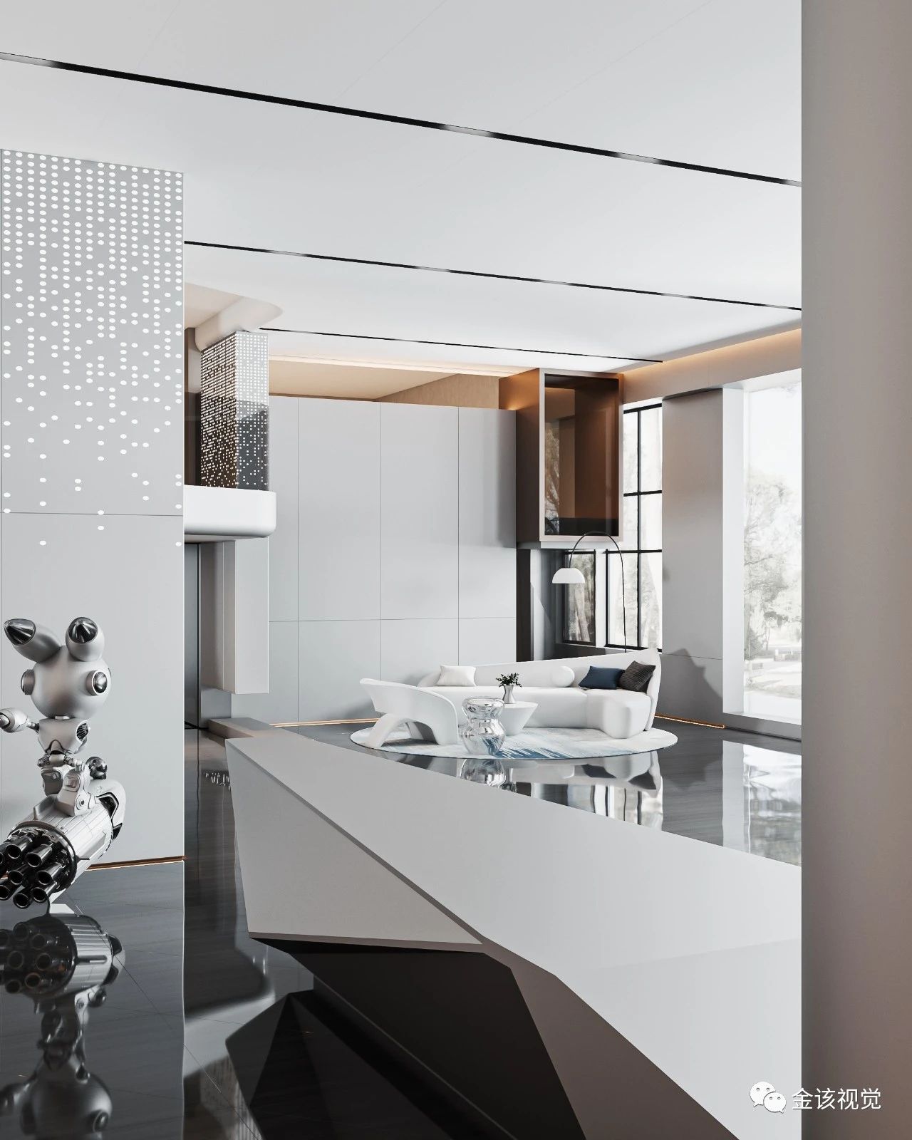 冷色系|工装效果图方案-5