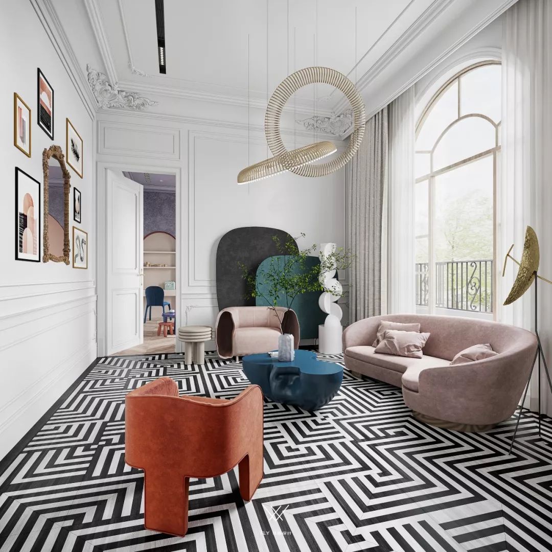 法式现代风独栋别墅，优雅与时尚的完美融合-64