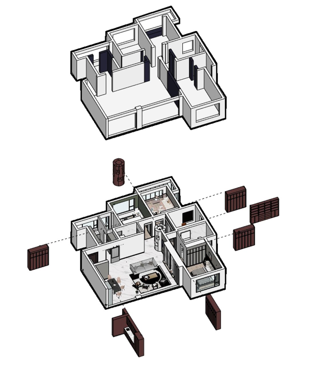 幸福诠释家的温暖——现代精致四口之家设计-28