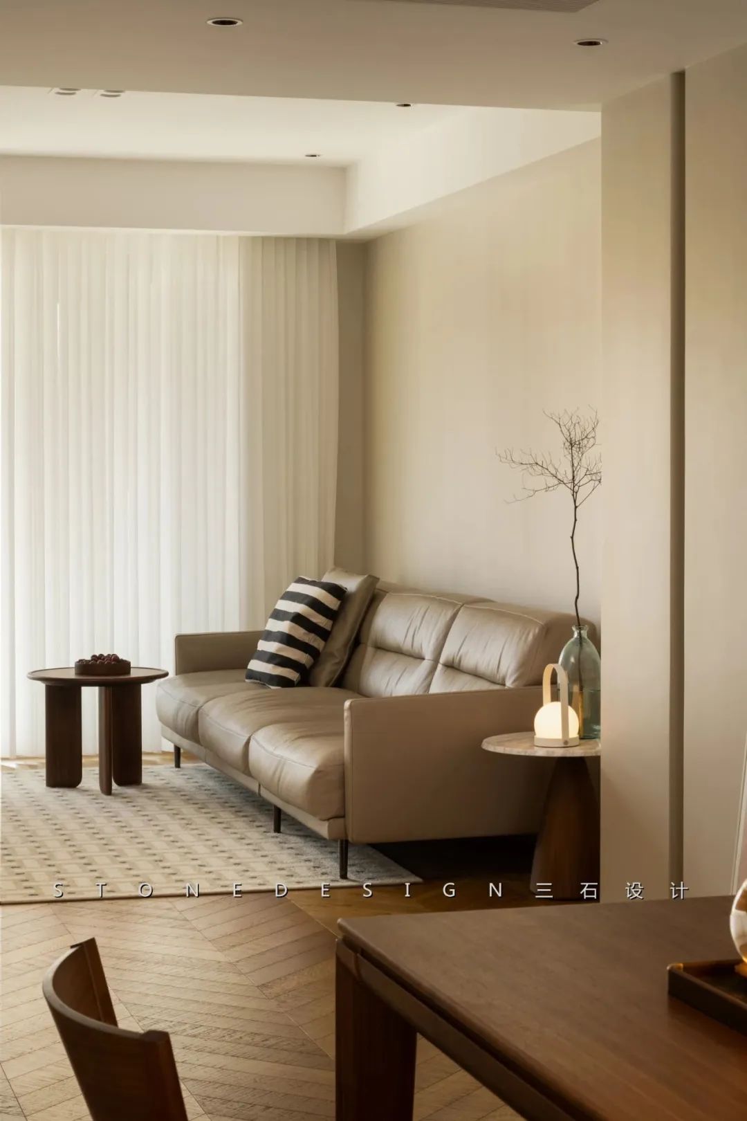 奶油色调的家丨中国台州丨三石设计工作室-12