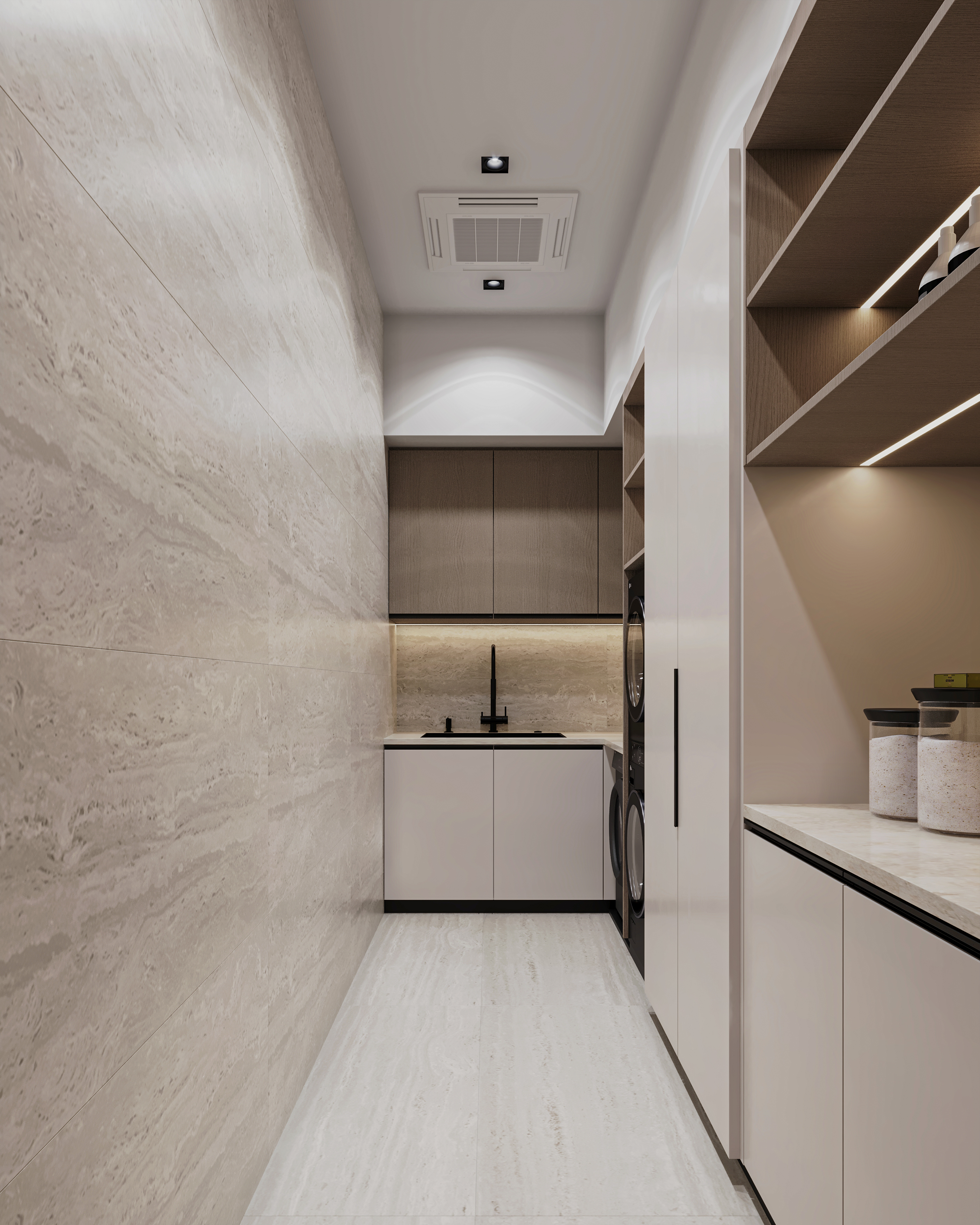 现代奢华厨房与洗衣房丨Archpix Engineering Consultants-13