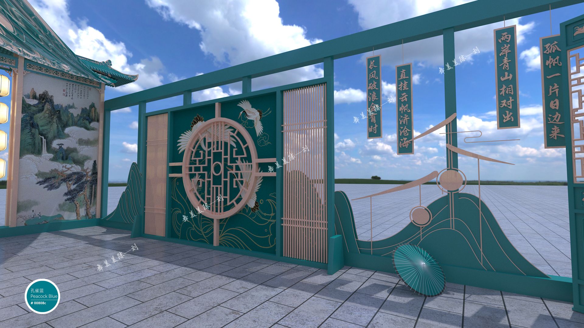 国潮快闪 中式美陈设计-10