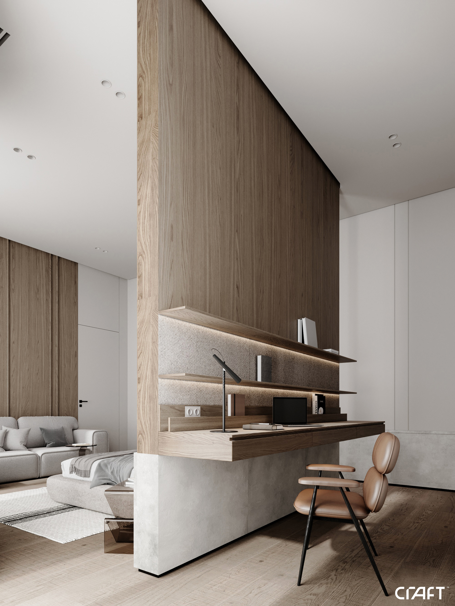 现代卧室设计丨沙特阿拉伯利雅得-9