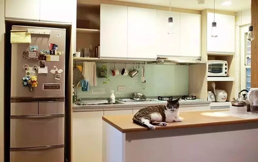 厨房冰箱摆放设计，20 款案例参考-17