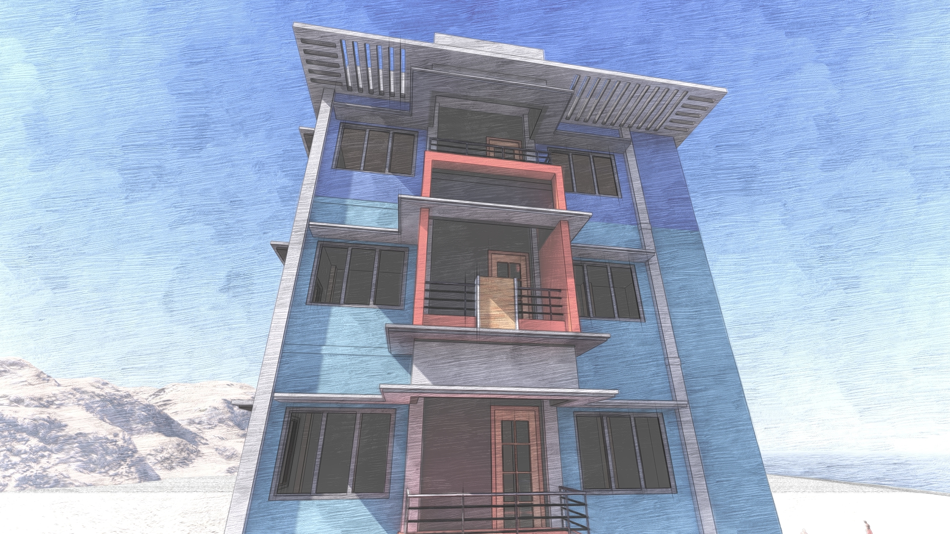 Revit Design Building House-9