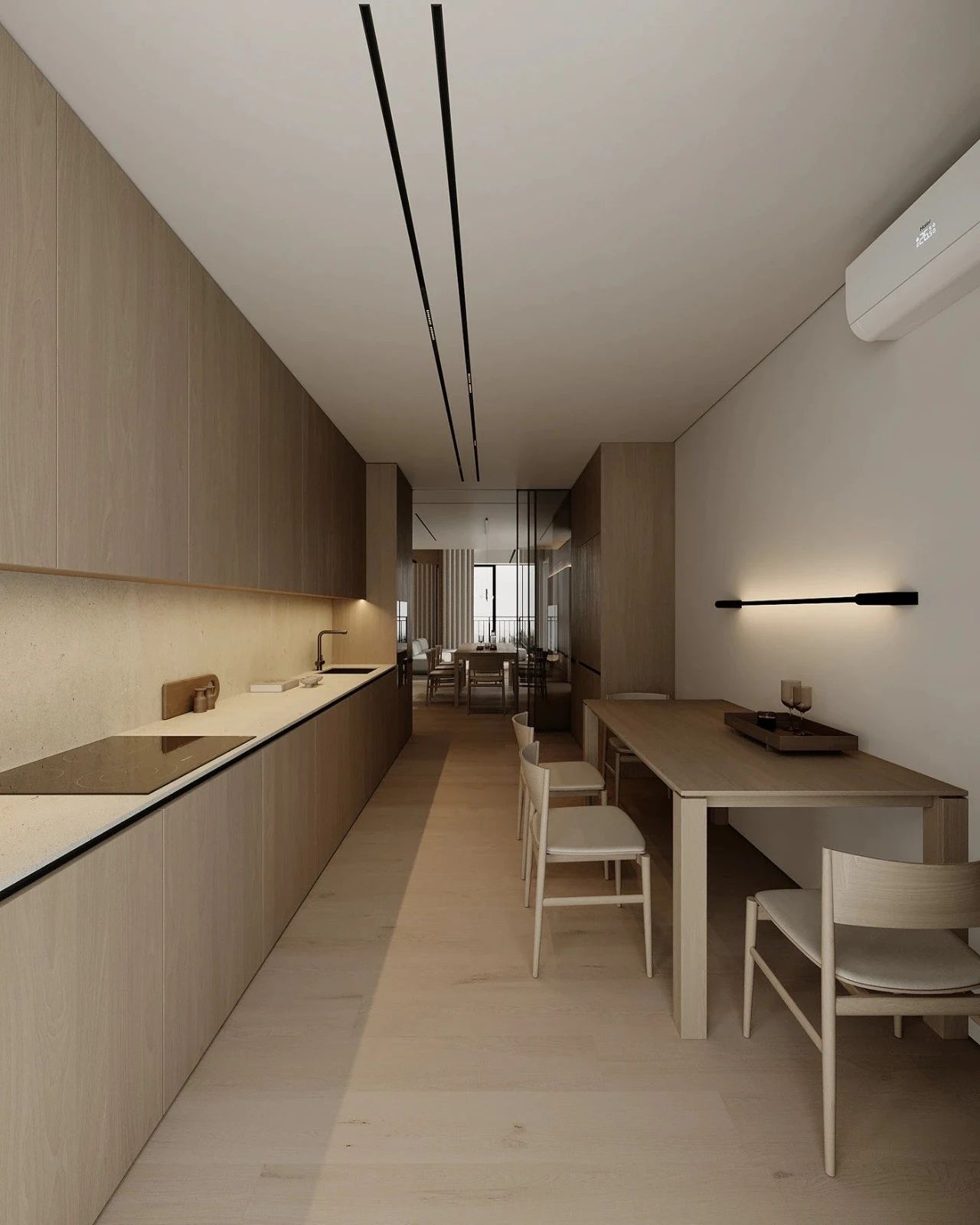 原木系奶油风极简空间loft公寓设计丨URSA STUDIO-23