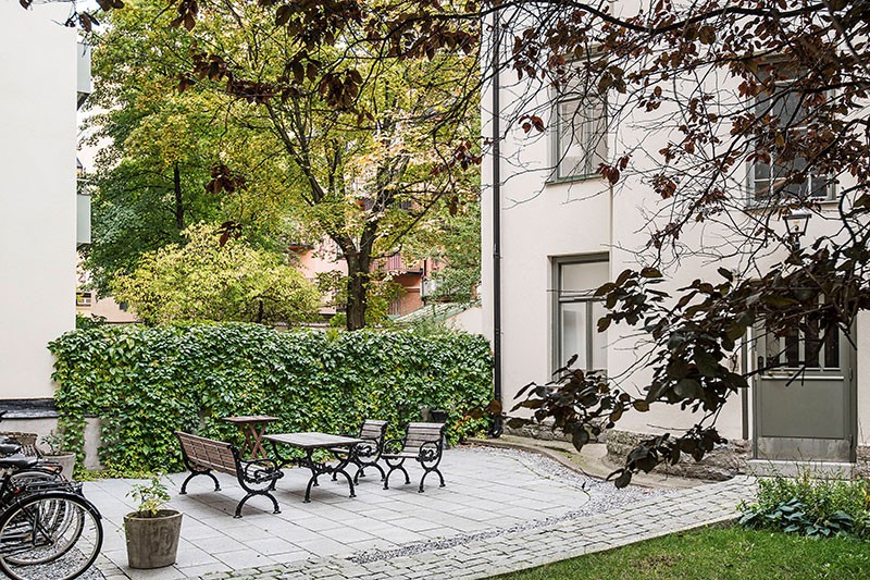 斯德哥尔摩橄榄绿公寓，法式风情融入北欧设计-27