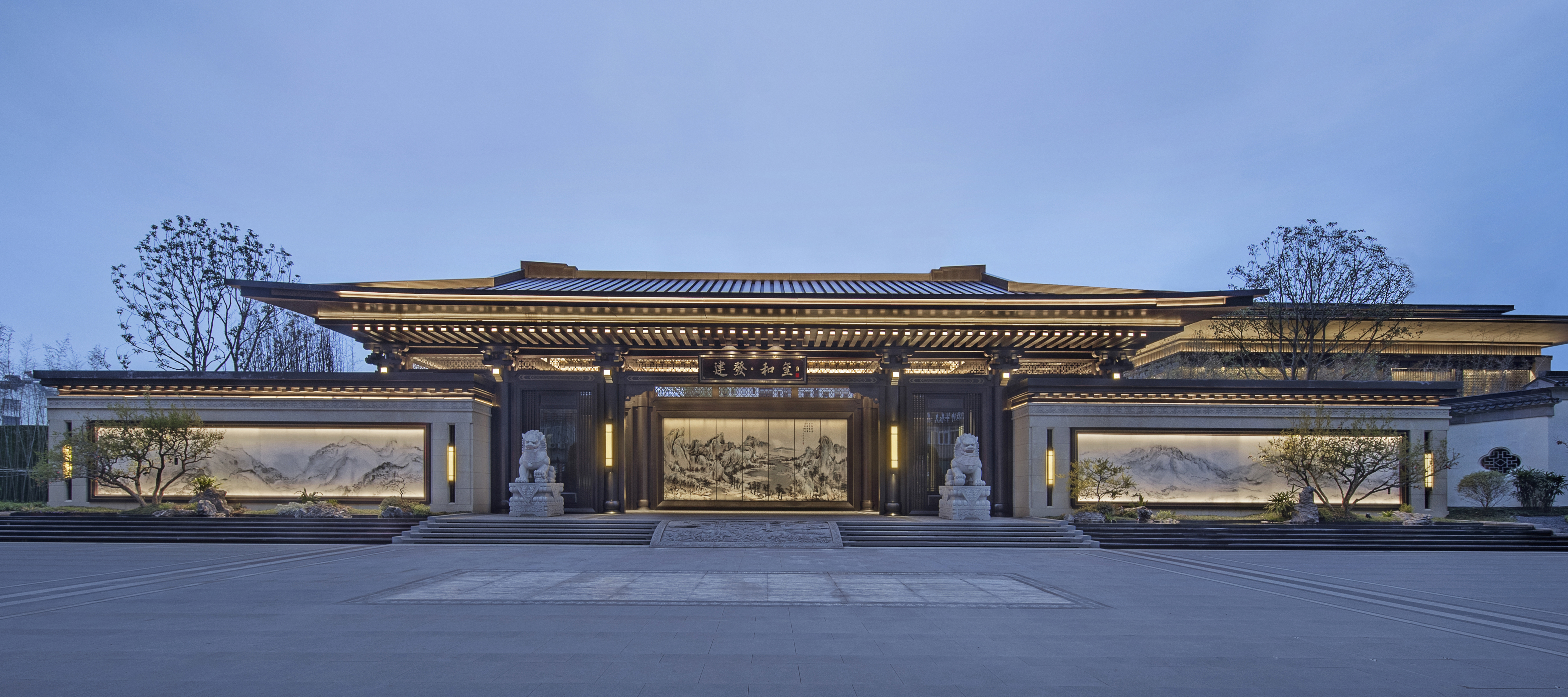 盘石设计 | 600㎡中式设计 一派东方雅意寄情山水之间 -1