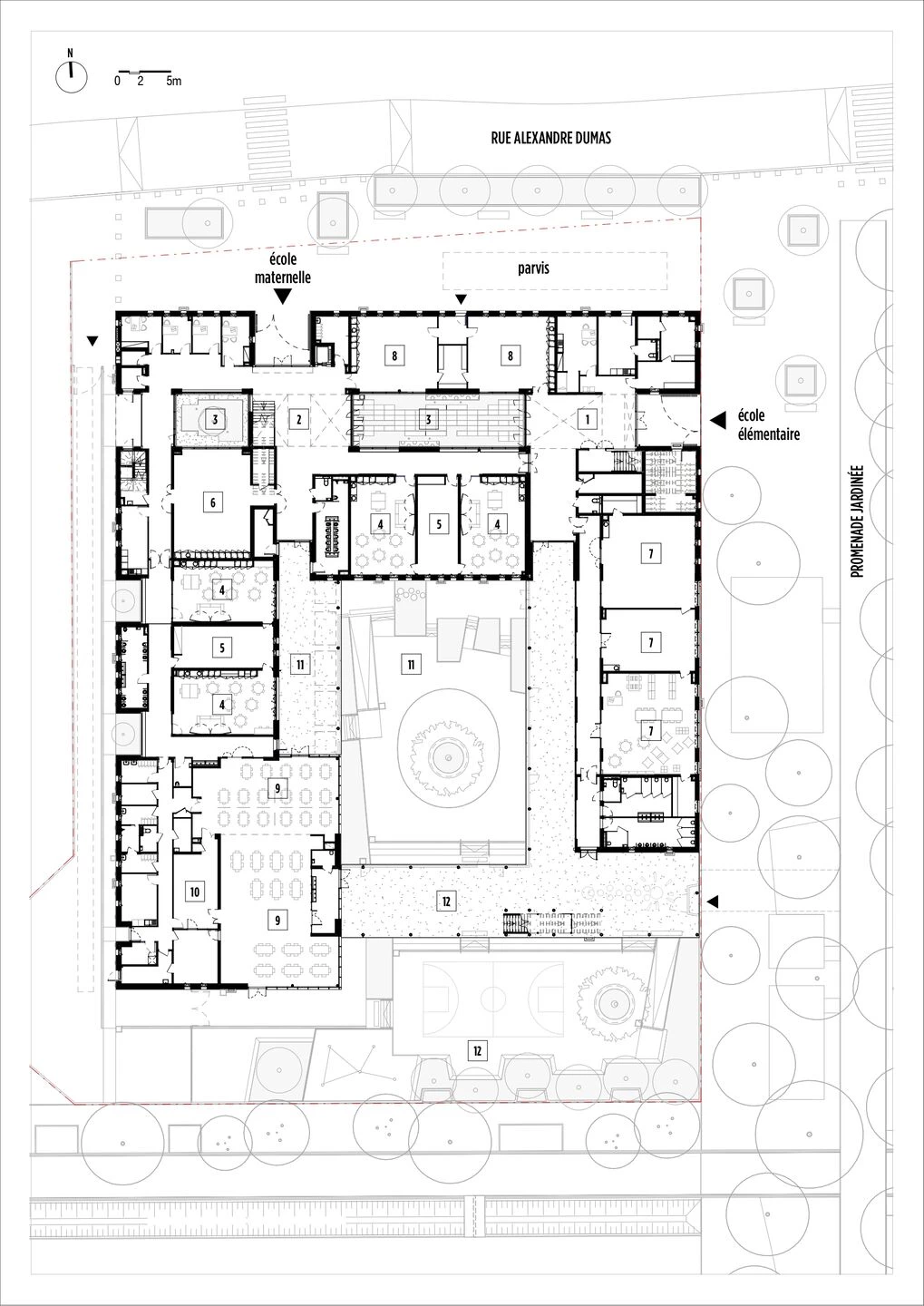 凯瑟琳·约翰逊学校丨法国丨rue royale architectes-79