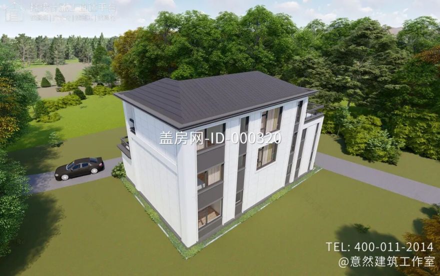 【设计师案例】土建参考造价65万,面宽18m×进深12.6m四川成都三层新中式别墅-42