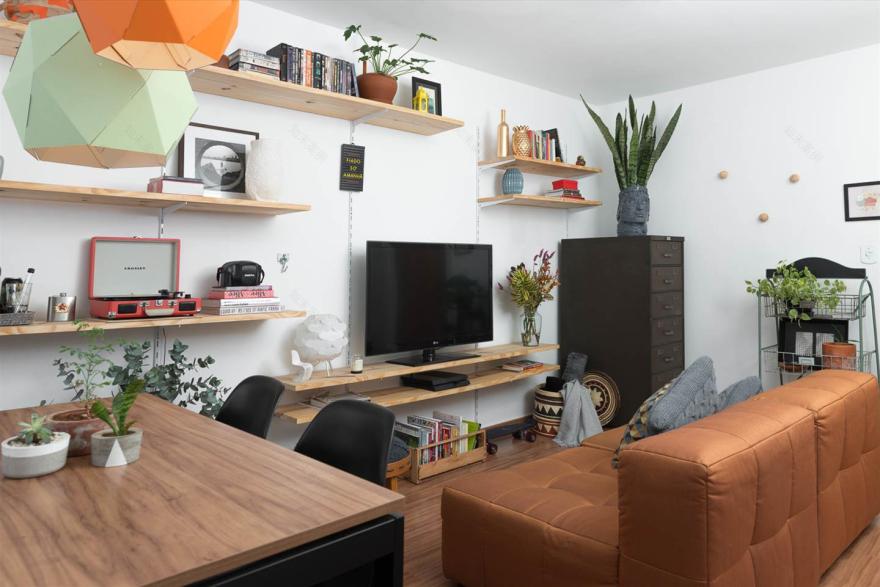 巴西 45 平米公寓,木质与光线的完美结合-5