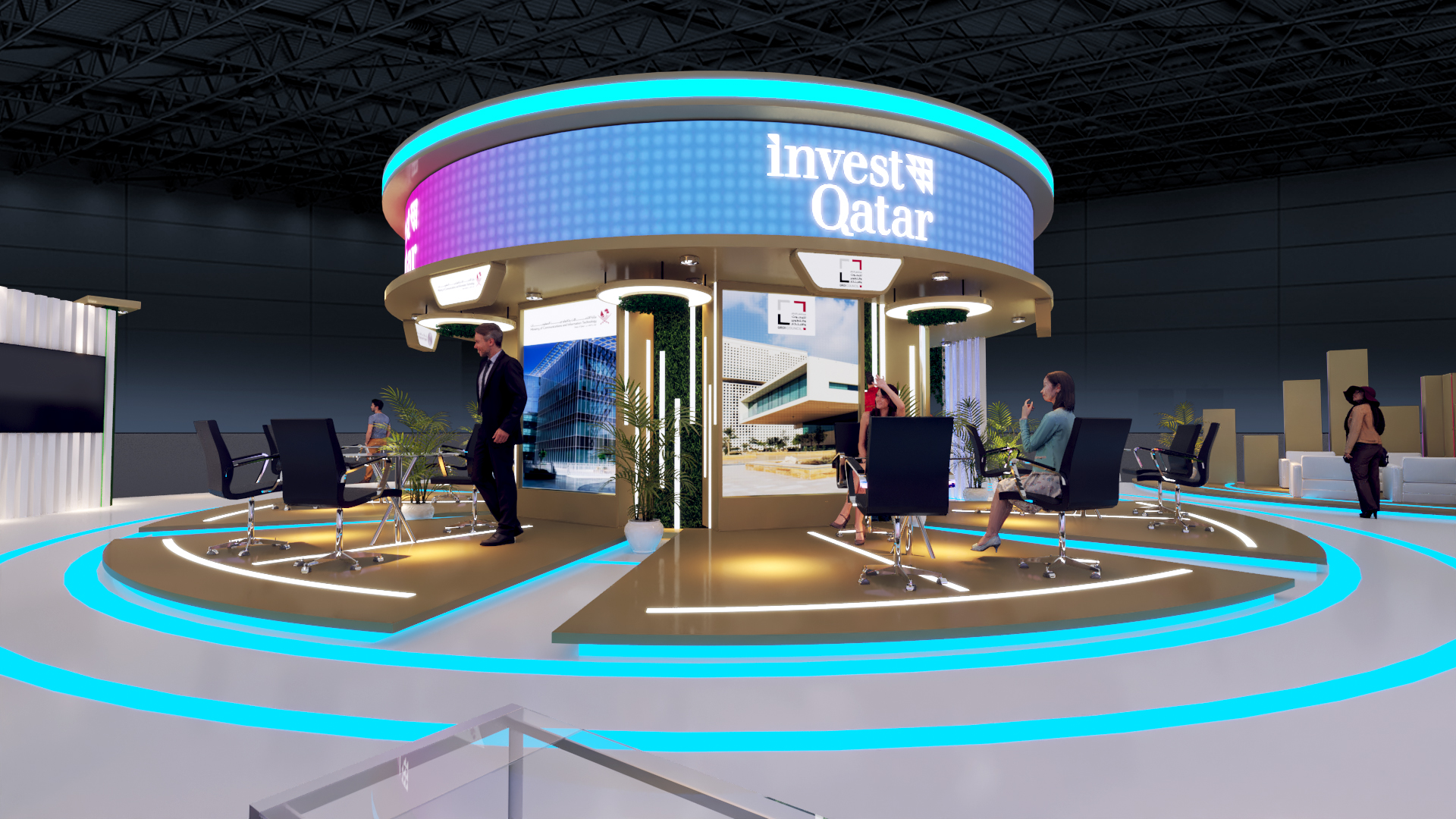 INVEST QATAR Booth Design Renders-9