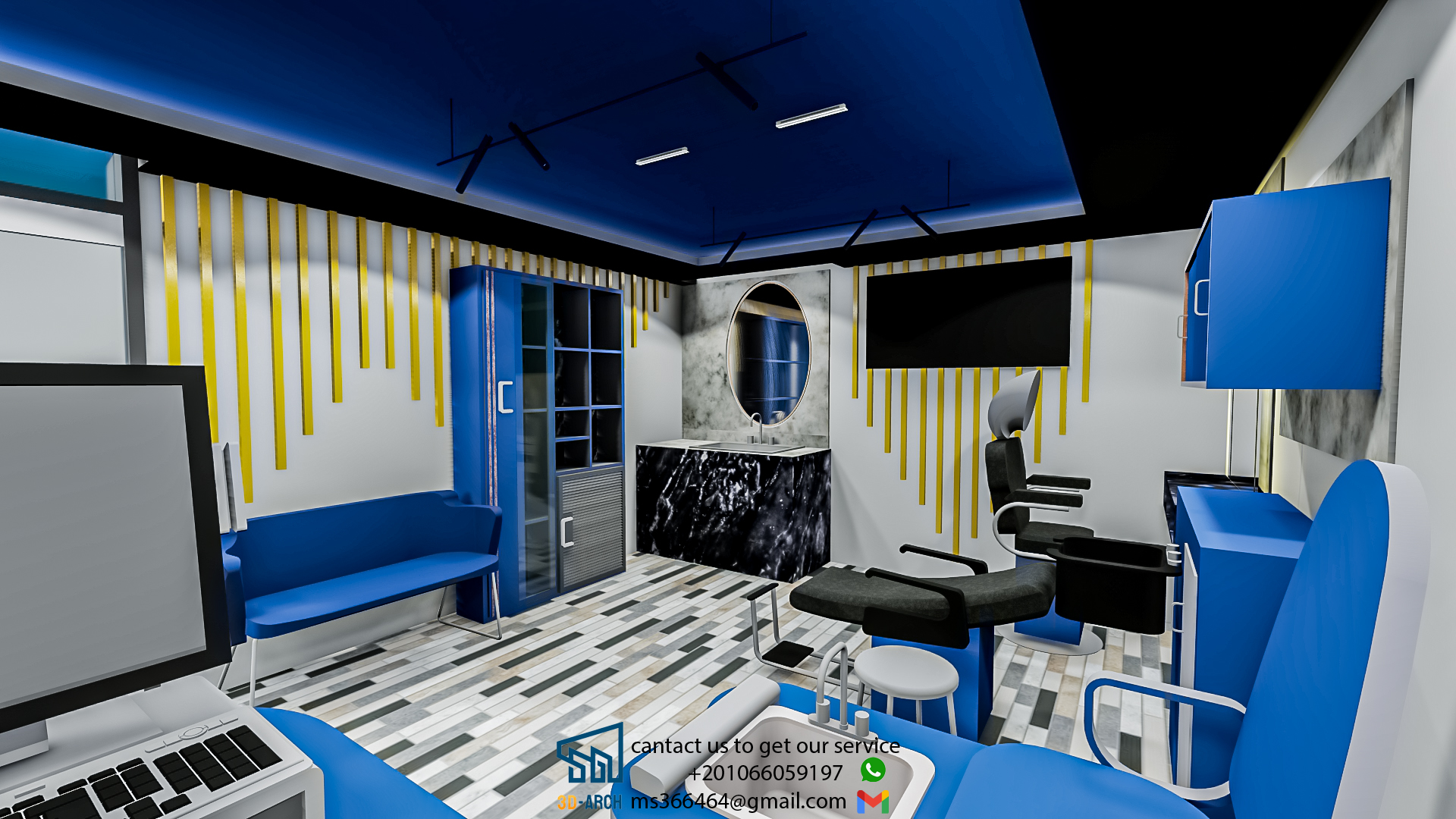 Interior design for a beauty salon-3