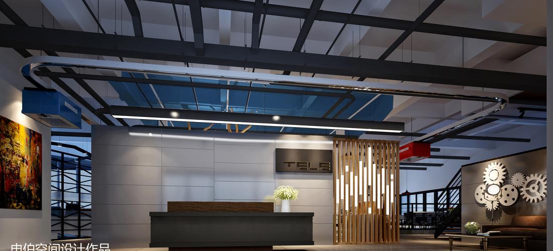 现代极简风格科技公司办公室装修设计案例-8