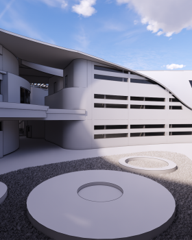 3D 建模,神经精神病医院丨Arq. Eddy Laura Flores
