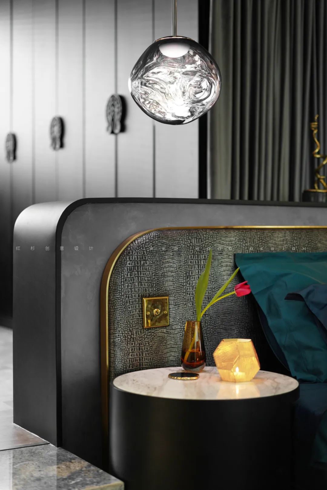 红杉创意设计 | 西安 360㎡现代家居，巧妙融合多种文化元素-74