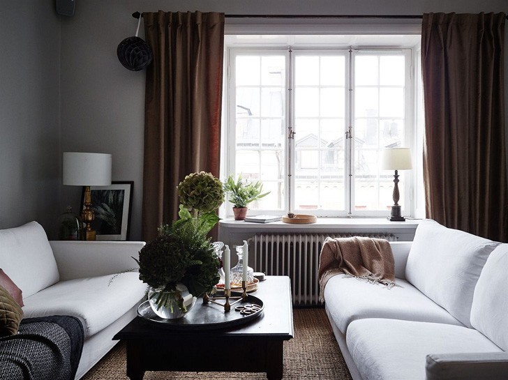 Stockholm 历史底蕴的暗色调公寓 (83 平米)-6