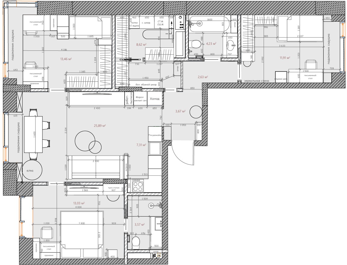 ЖК "Преображенская площадь" 88 м²-21