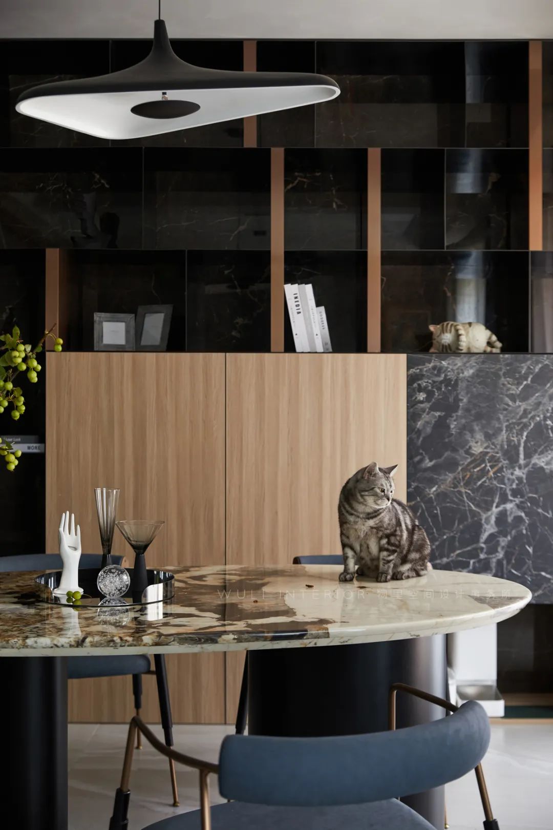 黑域奢境 · 杭州 320㎡港式轻奢别墅设计丨中国杭州丨物里空间设计事务所-29