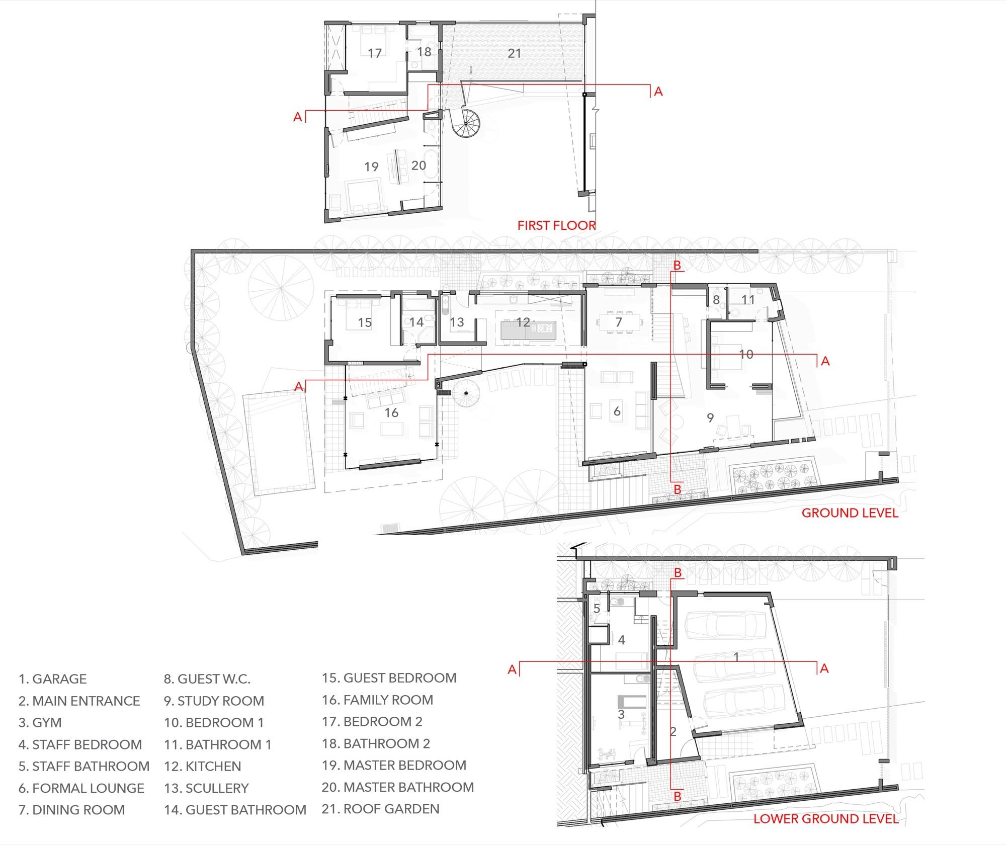南非约翰内斯堡 Granite House | 现代家庭生活与自然景观的融合-30
