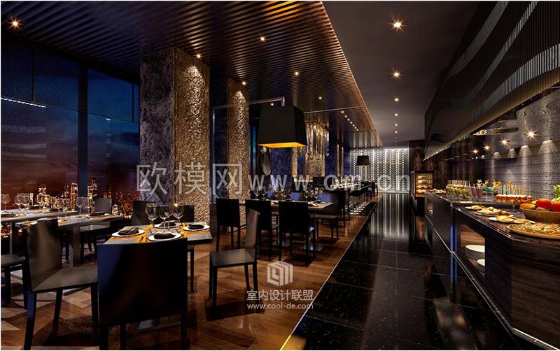 餐饮空间装修效果图一欧模网-3