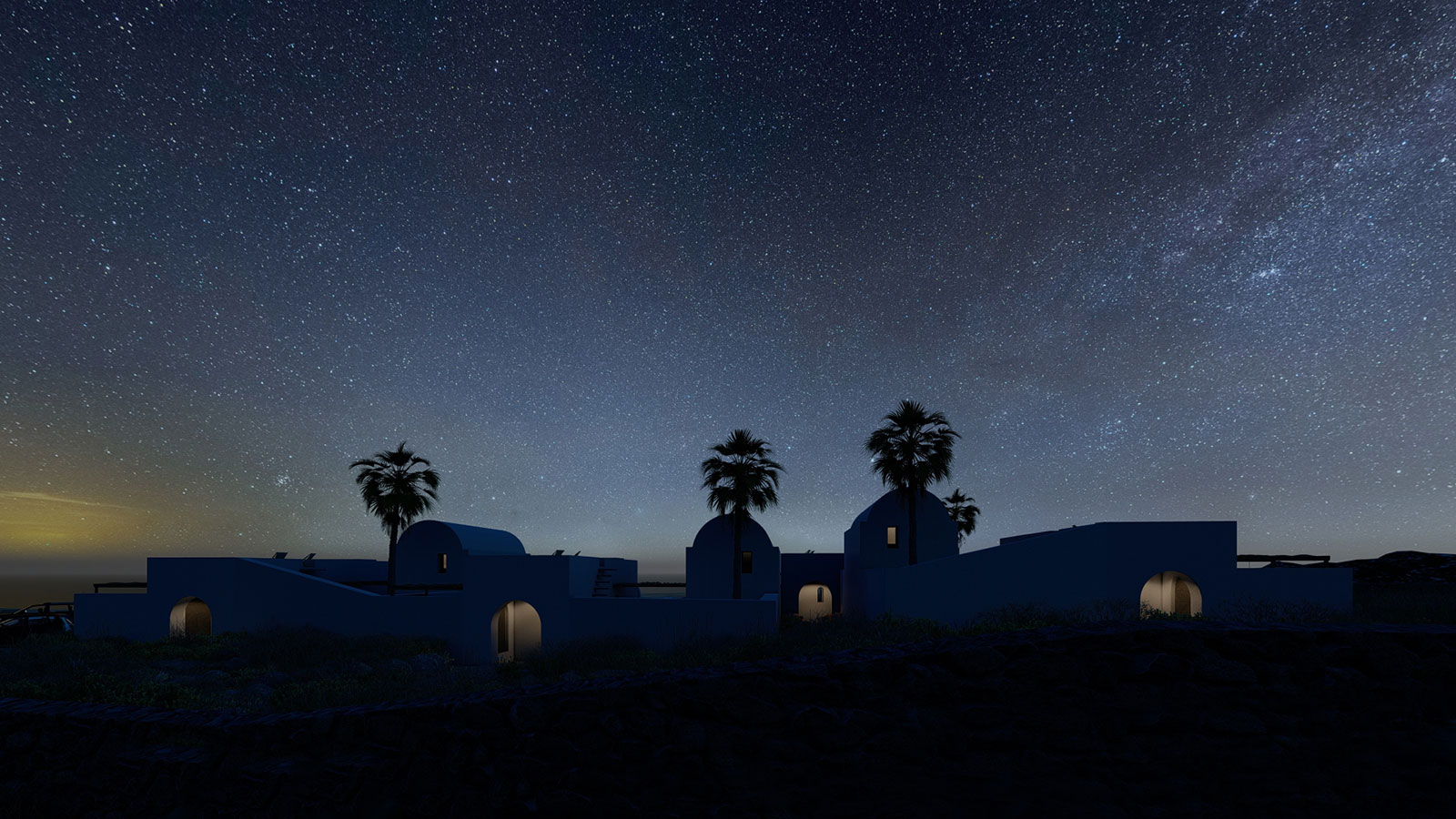 Arched residencies in Santorini island | iraisynn attinom-23