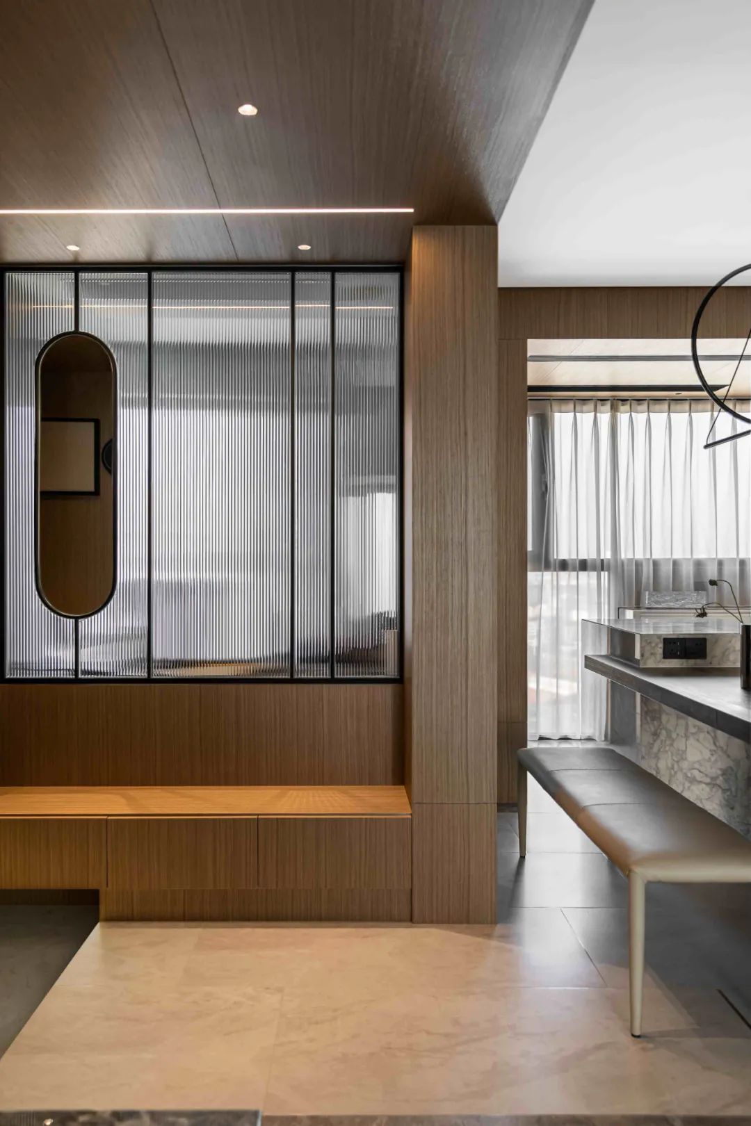 大理石+原木，80后业主的现代风四居室 | 花漾美作-10