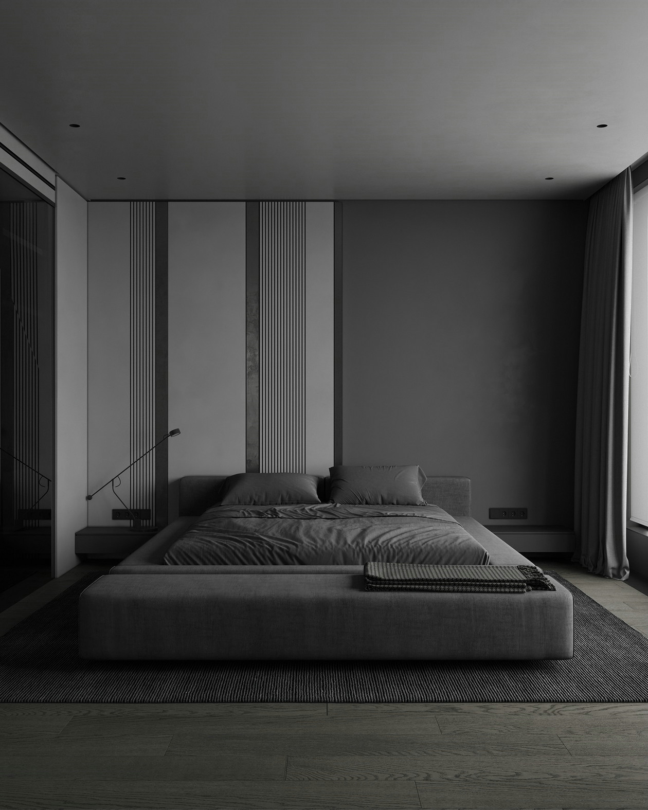 黑色系复试公寓设计 一种极致的高级感！-13