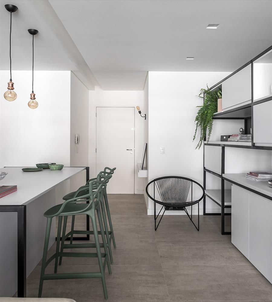 巴西 PR 公寓 | 多功能空间与自然元素的完美结合-5