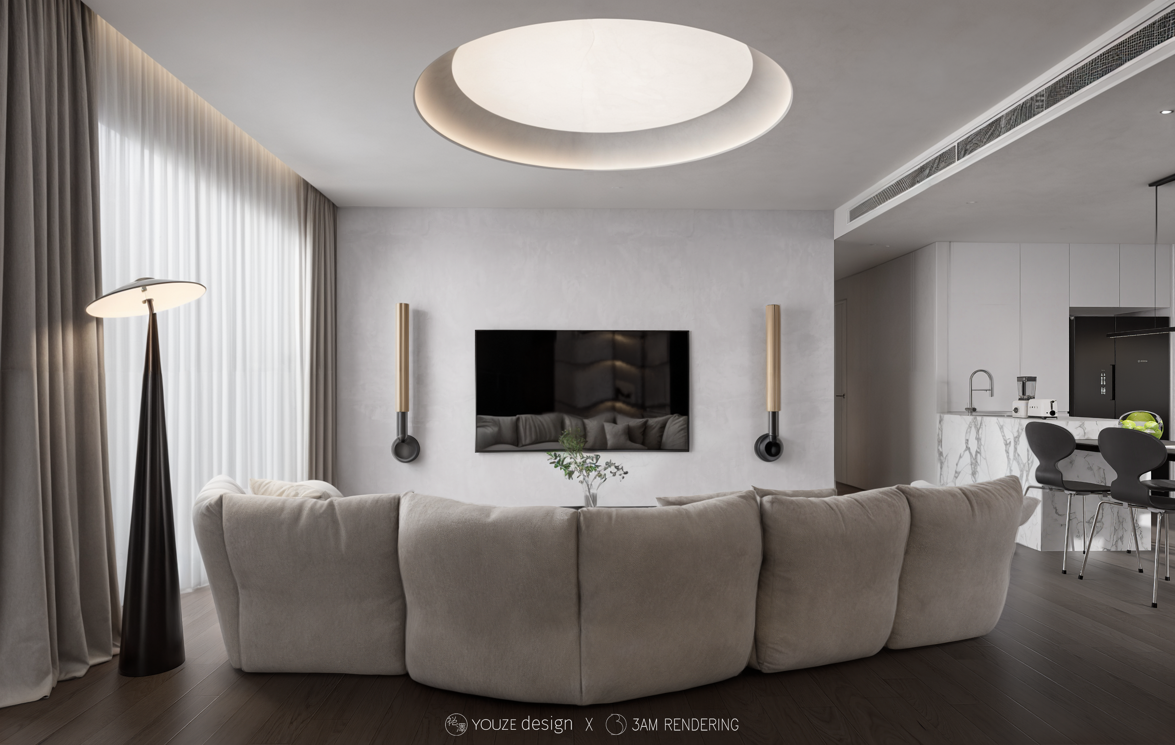 渲染项目 现代风格丨中国台湾丨3AM-3