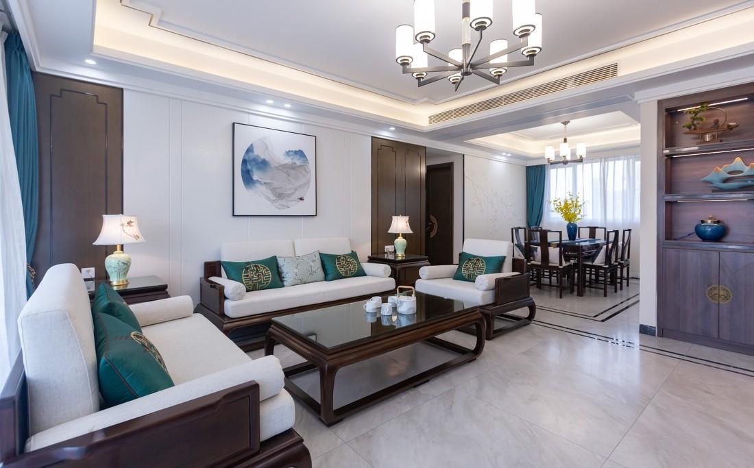 浩天小萌牛丨新中式风格平层设计,温馨港湾慢享生活-1