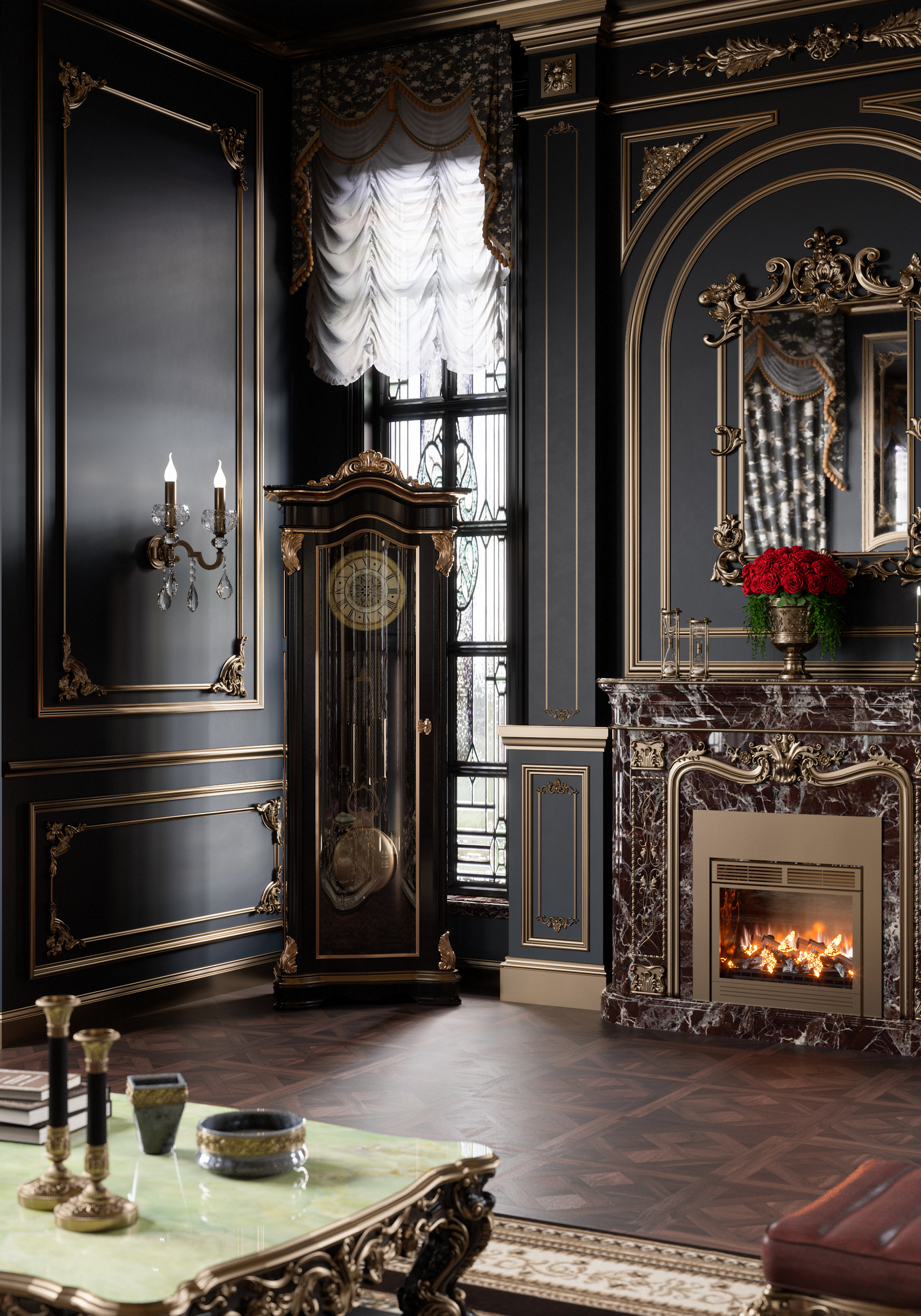 古典法式客厅-7