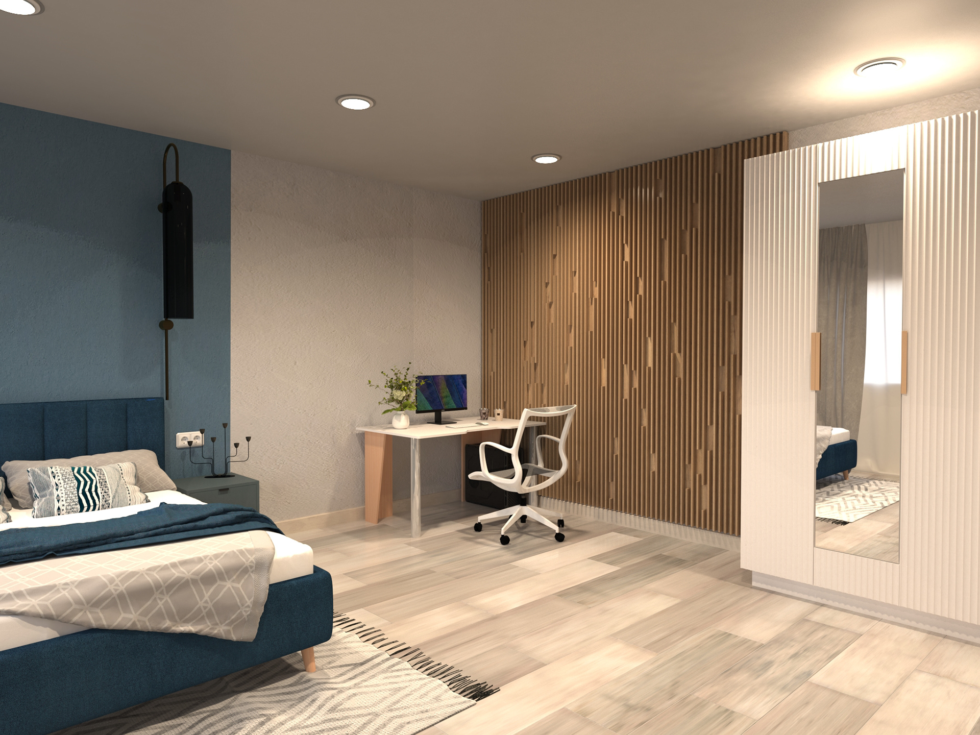 现代斯堪的纳维亚风格一居室公寓设计-30