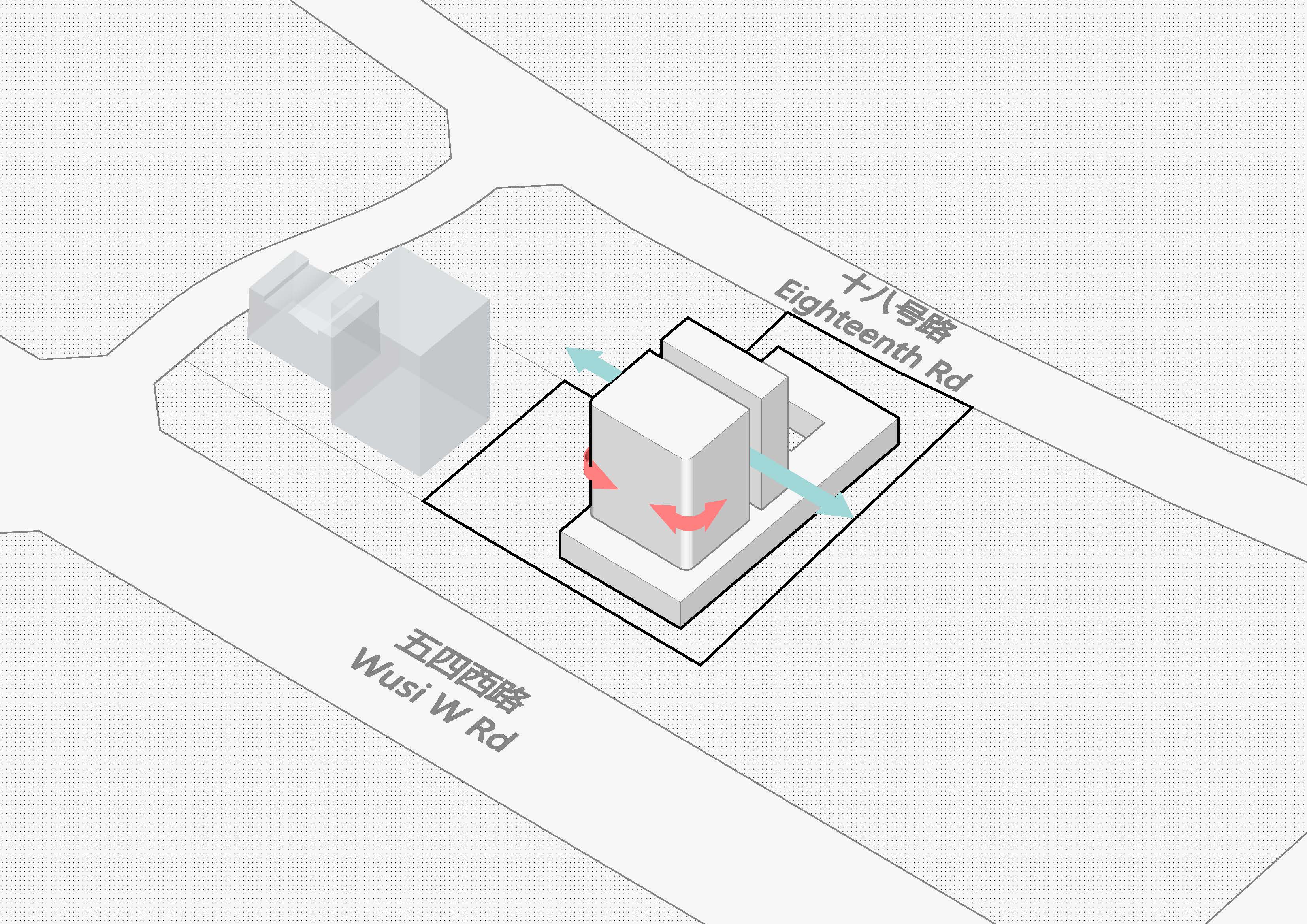 某档案中心建筑体块生成分析图-9