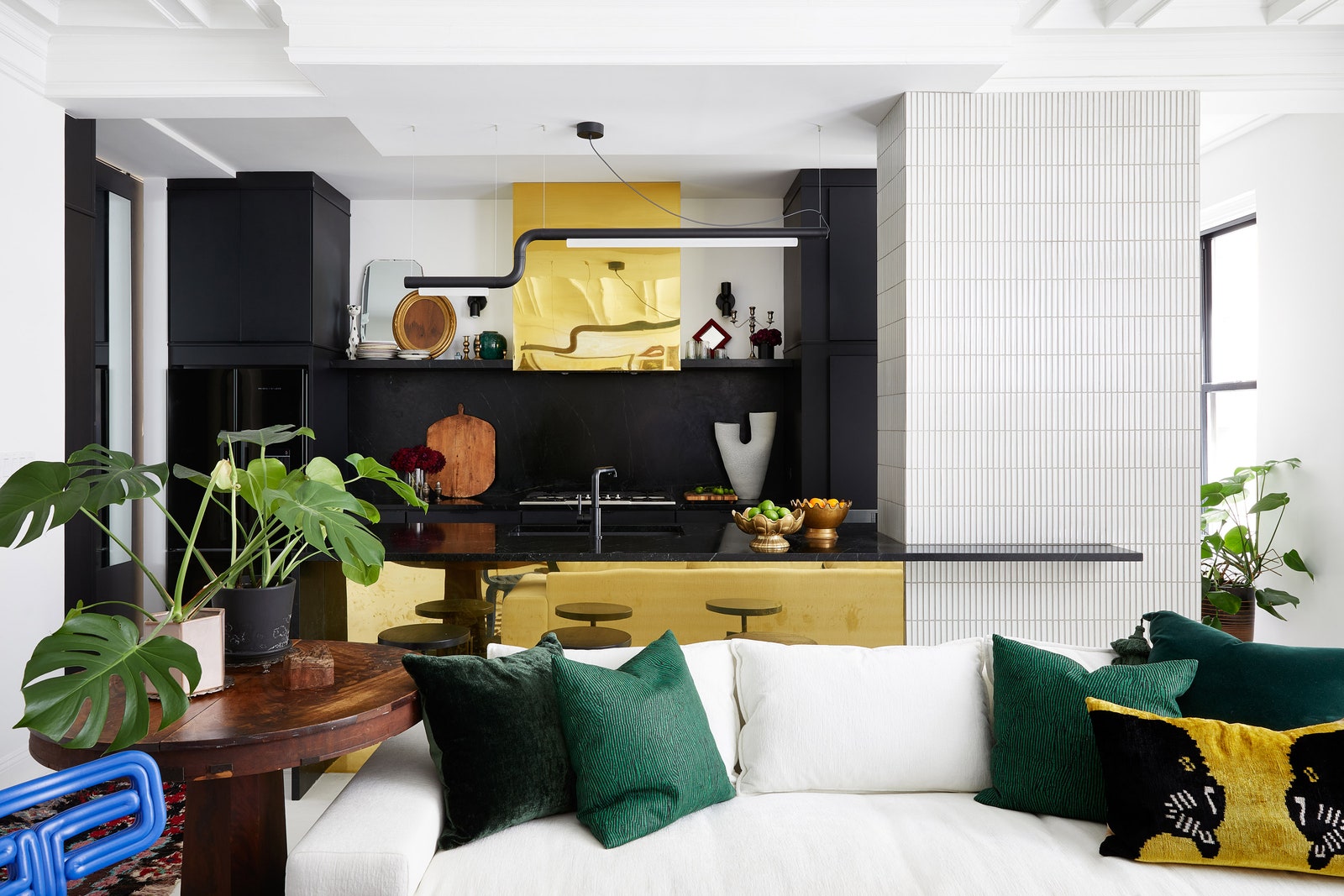 曼哈顿的个性公寓 | 色彩斑斓的多层次空间-6