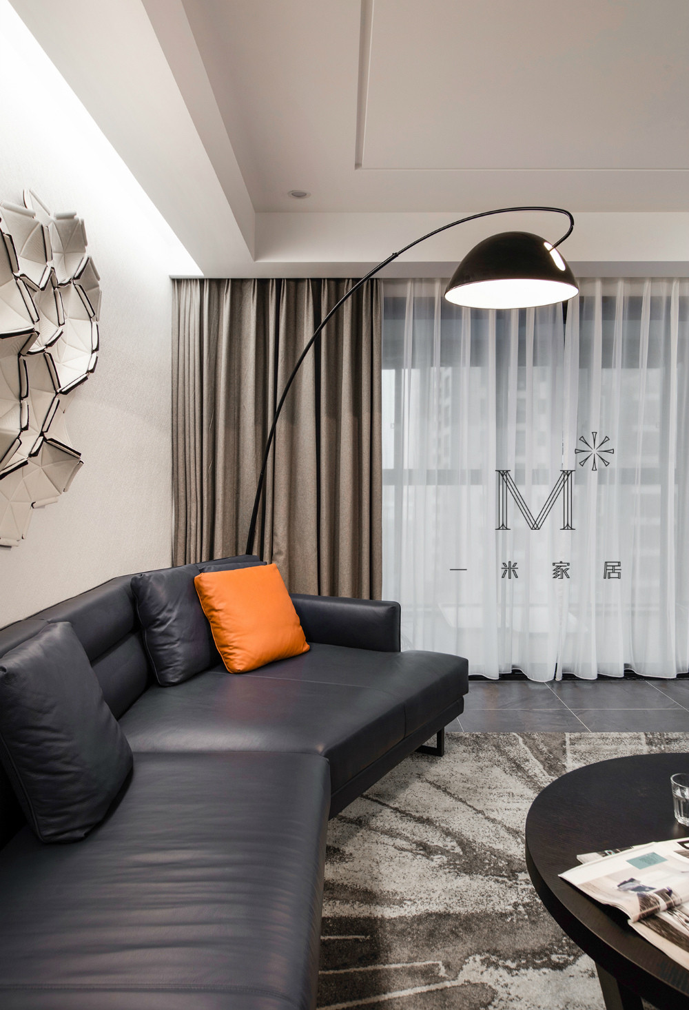 一米家居 | ◣橙意◥ 凤凰湖壹号200㎡现代港式-11