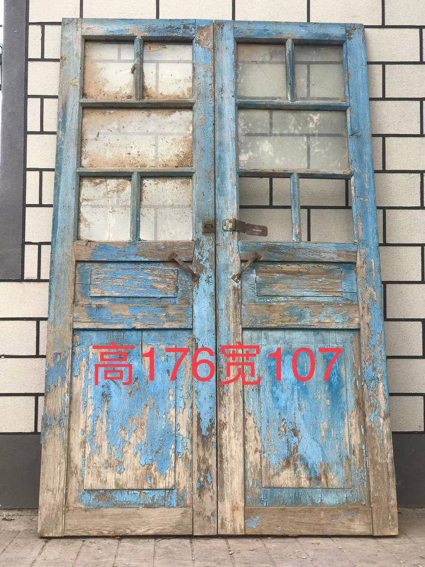 拆迁村老式旧木门旧门门窗实木室内复古装修窗户7 80年-17