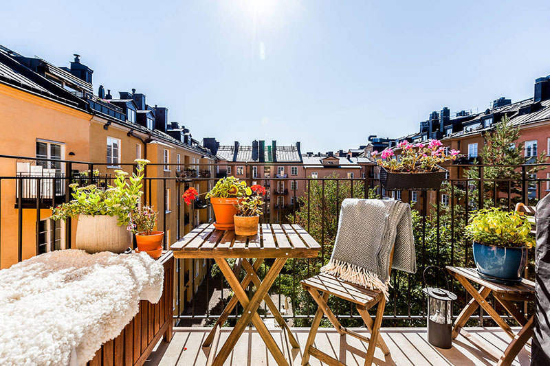 斯堪的纳维亚风情的 salmon 色小公寓-8