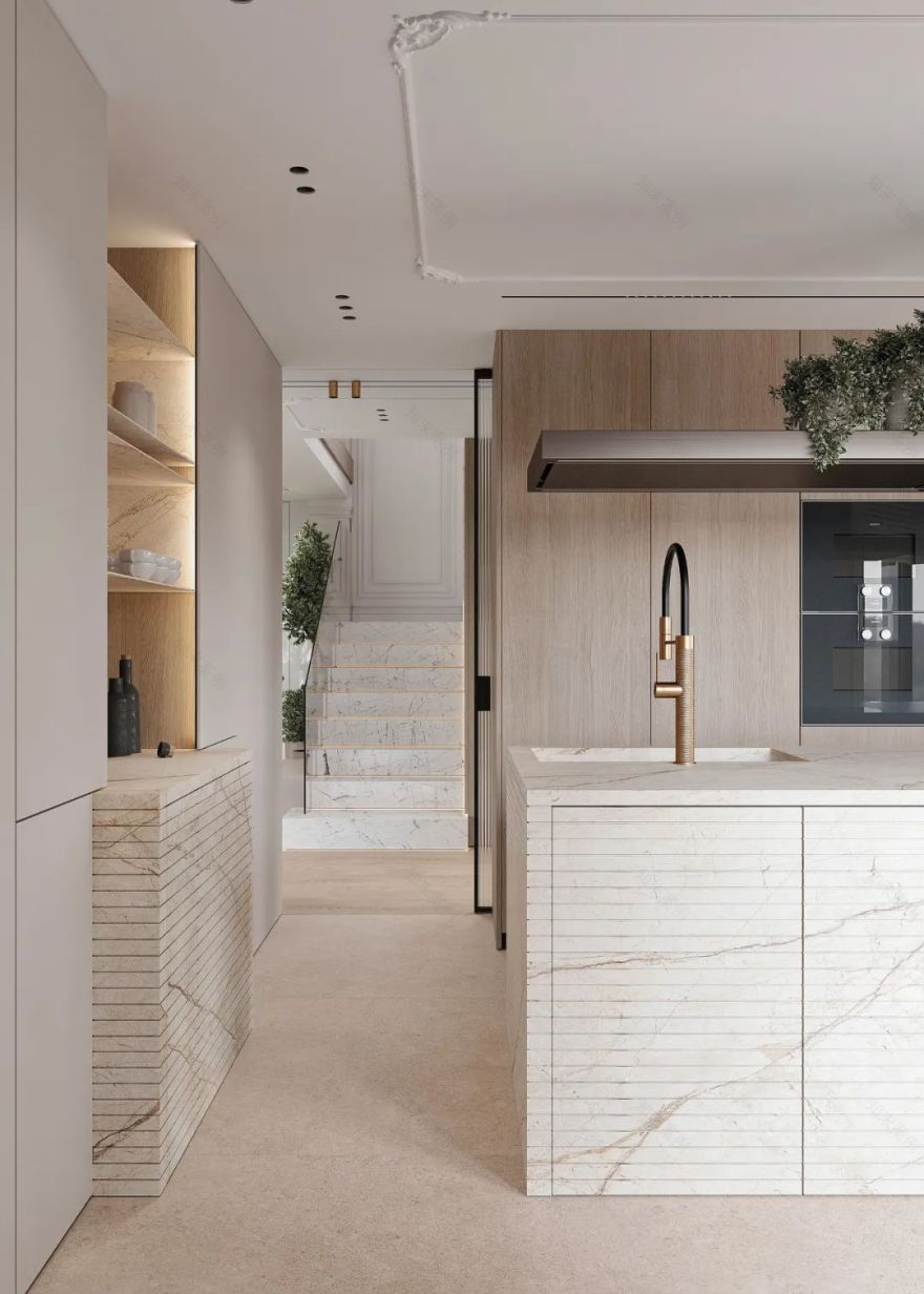 巴塞罗那现代轻法式住宅丨西班牙巴塞罗那丨Alex Tolkachev-14