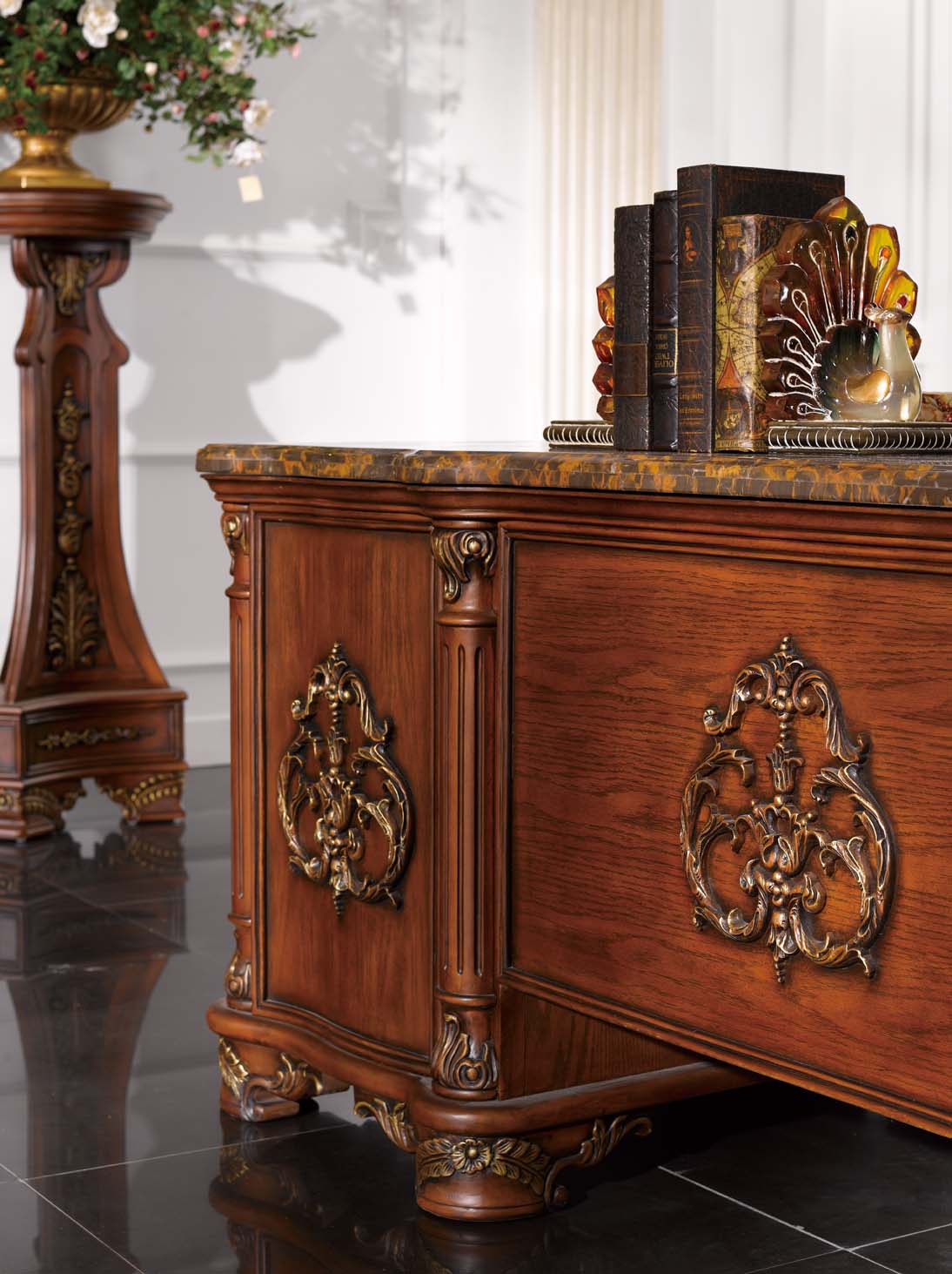 高清古典美式风格 卧室客厅餐厅书房家具场景图片素材-30