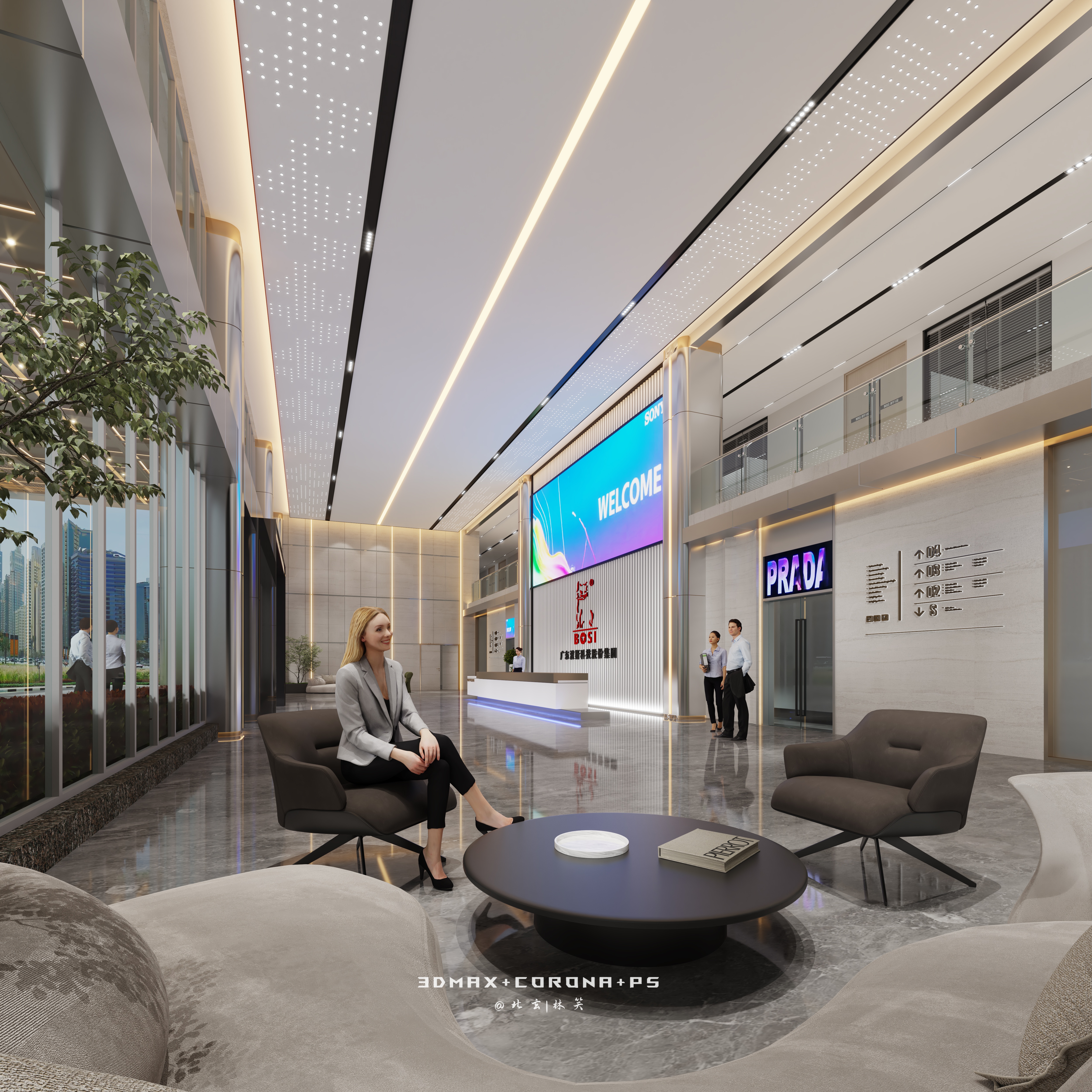 简约干净的办公室装修设计，美观与实用兼备-0