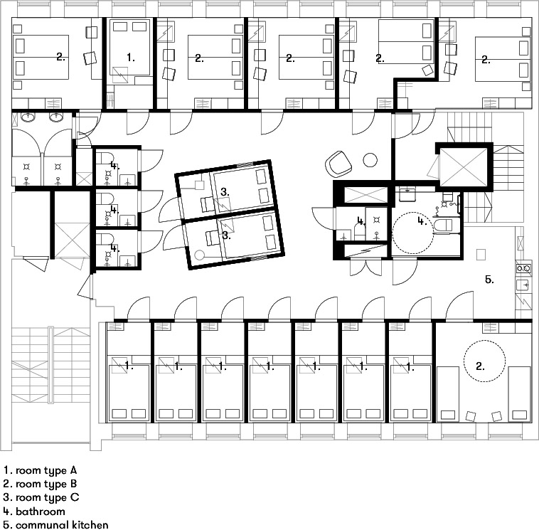 芬兰 Jyväskylä 旅馆·极简生态的共享空间-33