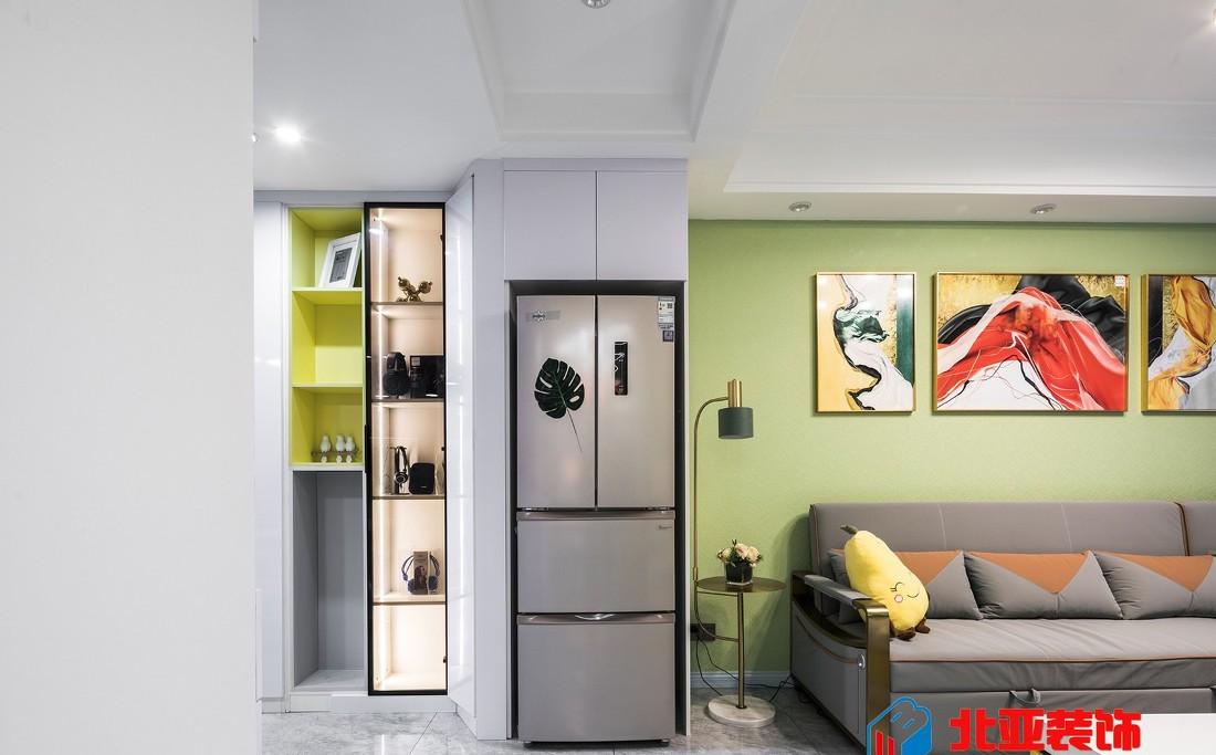 江苏北亚 75m²现代风 | 牛油果绿演绎自然秩序生活-5