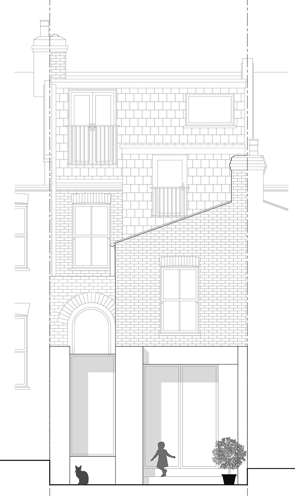 伦敦 Glyn 住宅野兽派风格改造-52