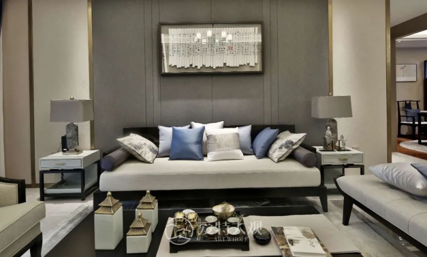 中式样板房实景丨墨韵书香,一个能容纳思想的家!-13