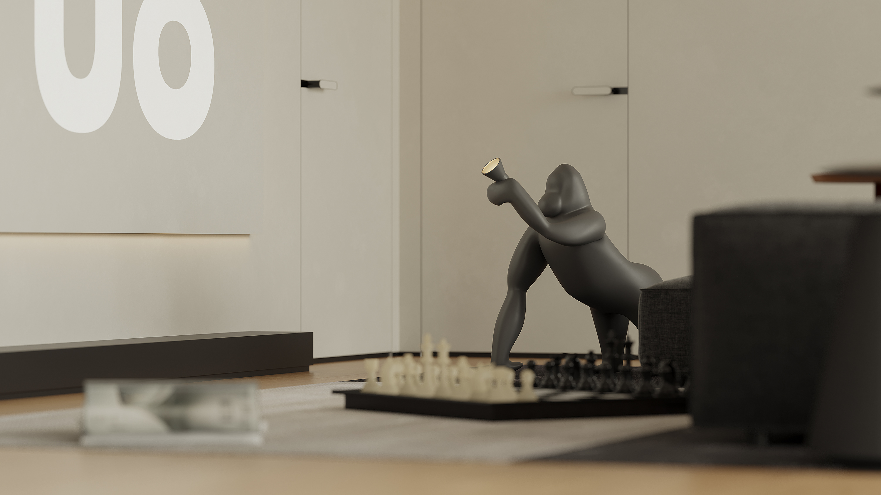 现代复古空间渲染-10